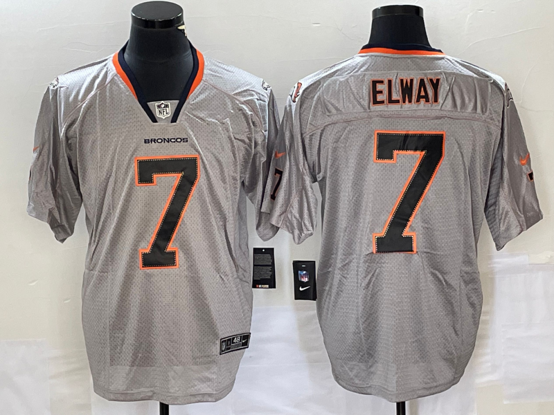 Men's Denver Broncos John Elway #7 Gray Jersey